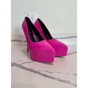 Liliana Pink Patent Leather‎ Platform Stilettos 6" Heel Size 9